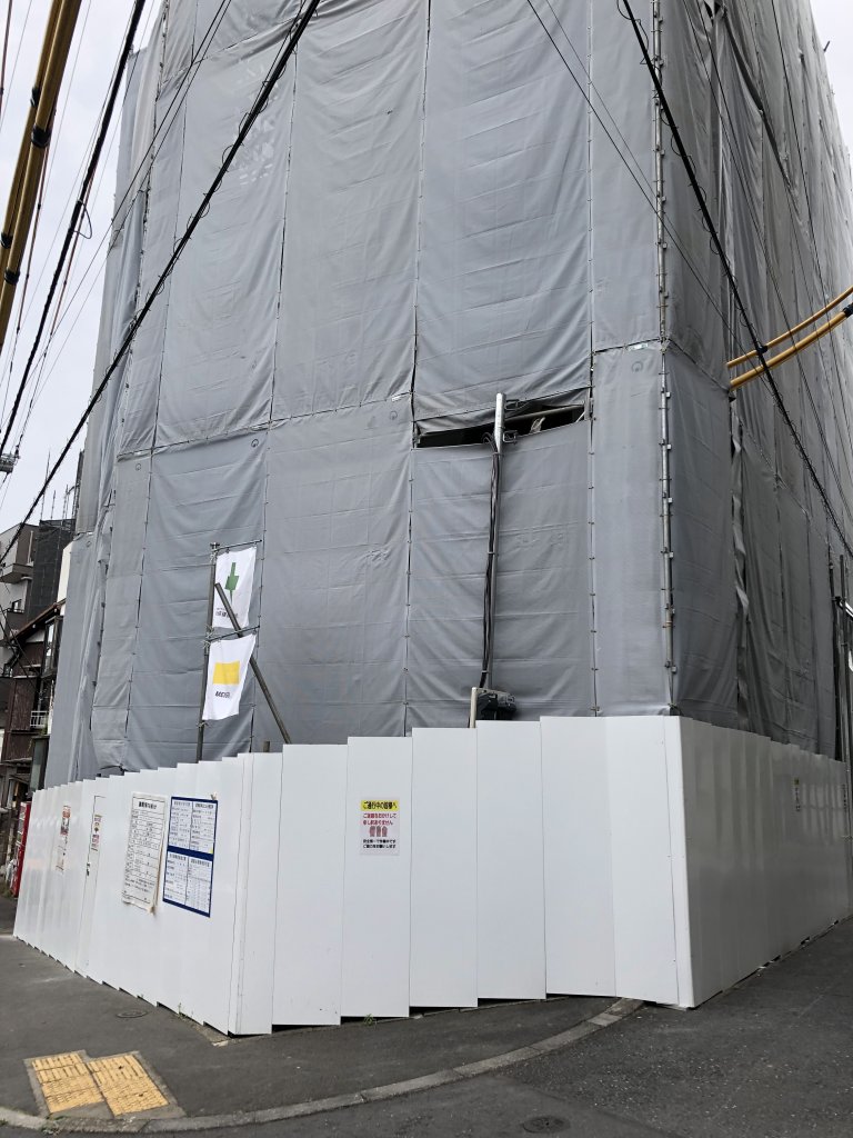 (仮称)信濃自動車建替え計画 新築工事 新築工事現場の全景写真(2025年6月27日撮影)
