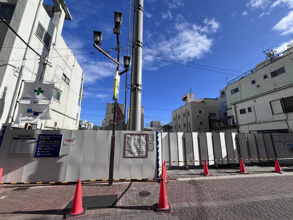 (仮称)大田区西蒲田7丁目計画 新築工事 新築工事現場の全景写真（2025年7月14日撮影）