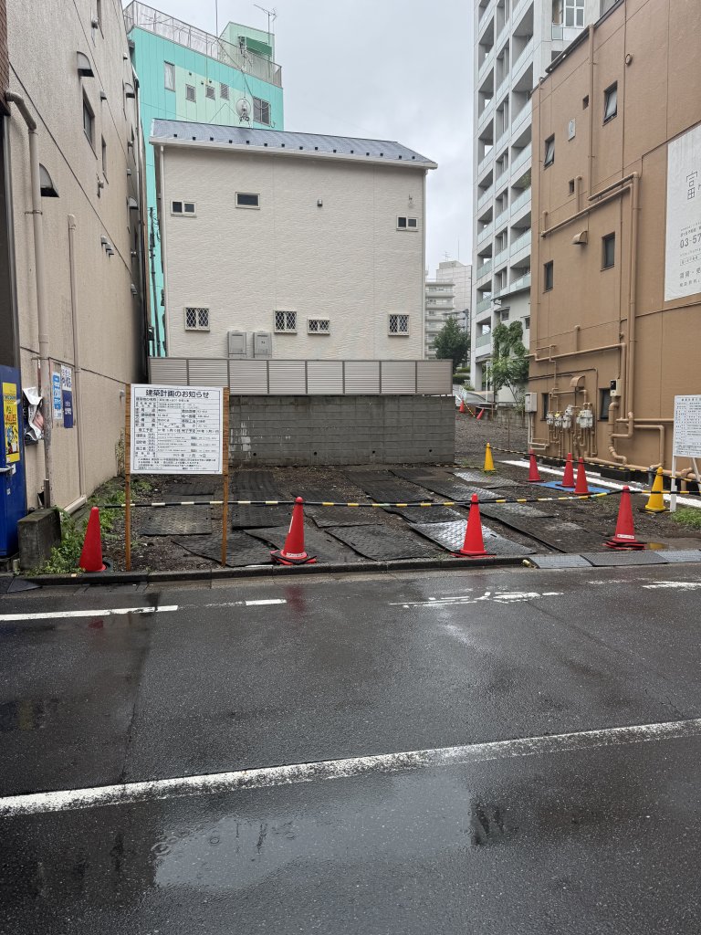 (仮称)富ヶ谷01 新築工事 新築工事現場の全景写真(2025年7月19日撮影)