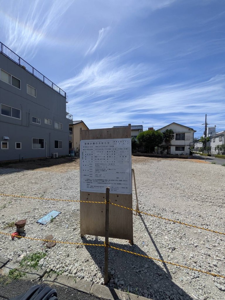 (仮称)江戸川区北小岩1丁目計画 新築工事現場の全景写真（2025年7月22日撮影）