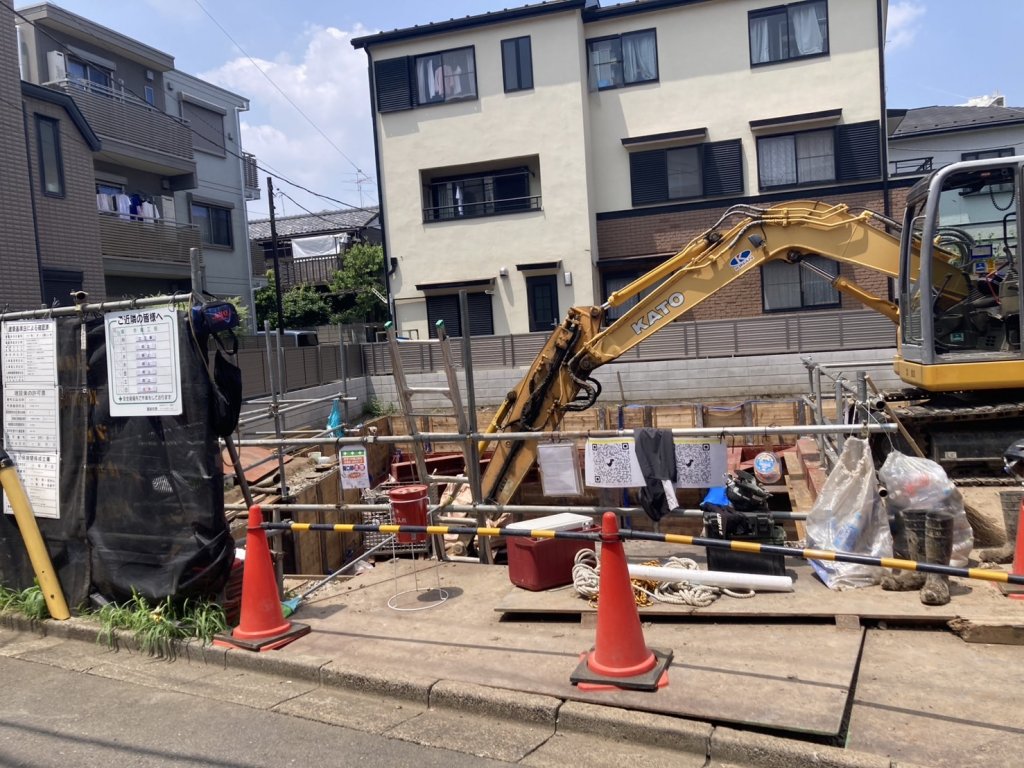 (仮称)フロンティアコンフォート高円寺新築工事 新築工事現場の全景写真(2025年7月22日撮影)