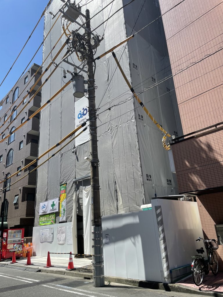 (仮称) エステムプラザ平沼1丁目 新築工事 新築工事現場の全景写真(2025年7月24日撮影)