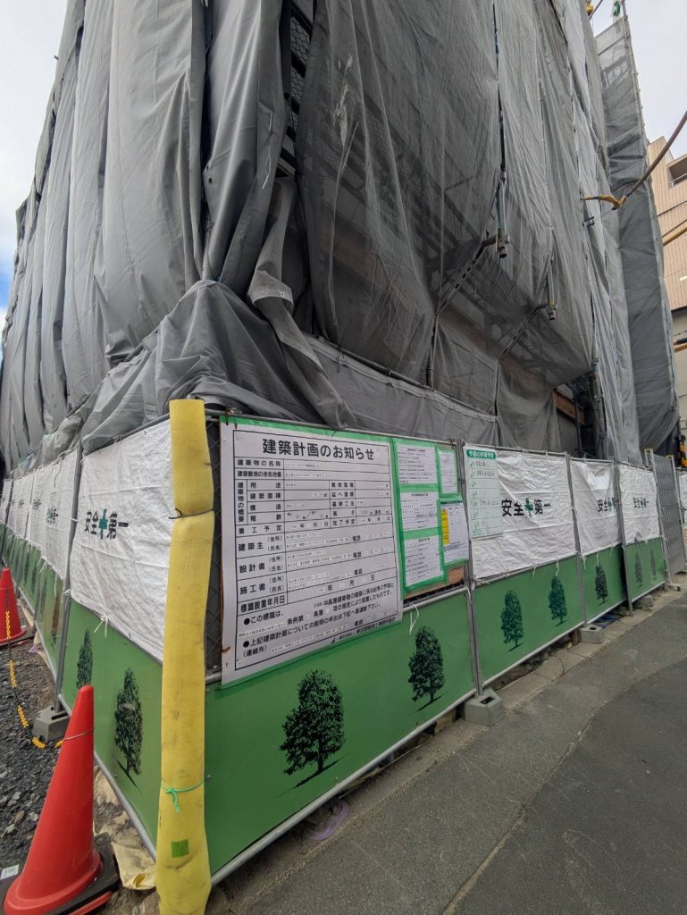 エルファーロ江戸川橋新築工事 新築工事現場の全景写真(2025年9月2日撮影)