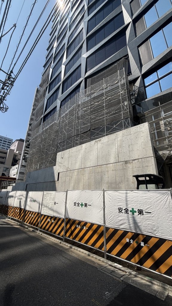 (仮称) 芝二丁目計画 新築工事現場の全景写真(2025年9月2日撮影)