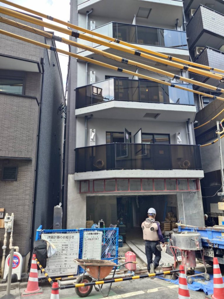 (仮称)東山2丁目PJ新築工事 新築工事現場の全景写真(2025年9月4日撮影)