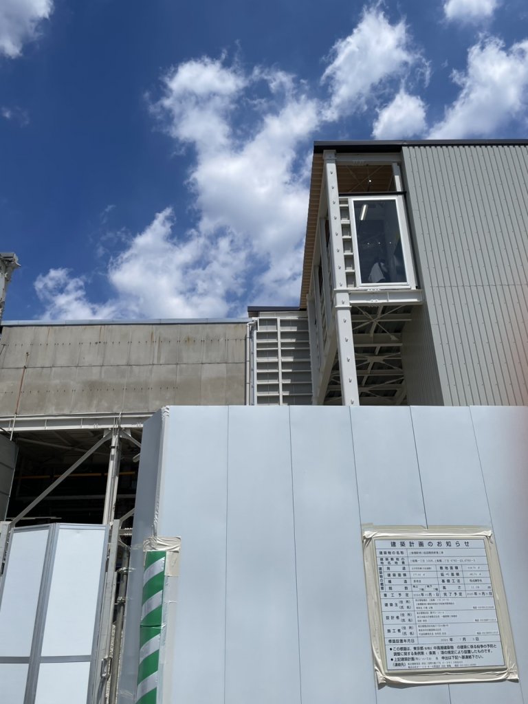 上板橋駅南口仮設階段新築工事 新築工事現場の全景写真(2025年9月5日撮影)