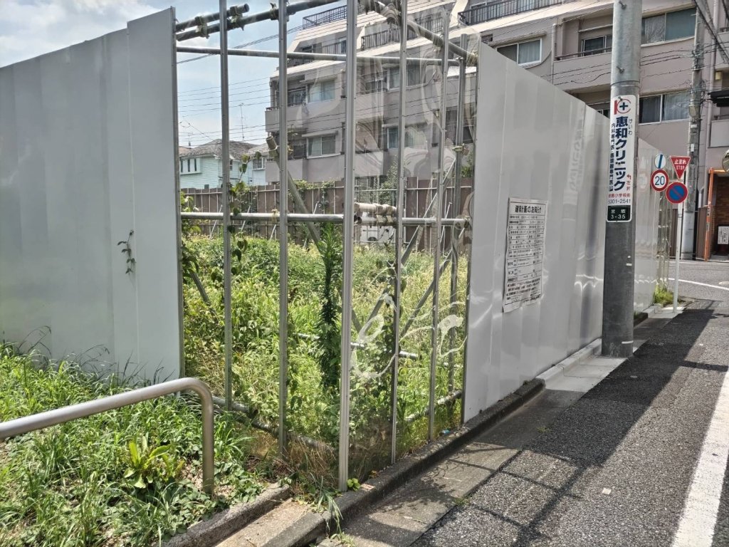 (仮称)カーメスト赤堤 N棟 新築工事現場の全景写真（2025年9月6日撮影）