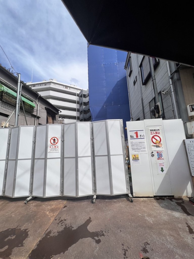 (仮称)デュオフラッツ巣鴨新築工事 新築工事現場の全景写真（2025年9月7日撮影）