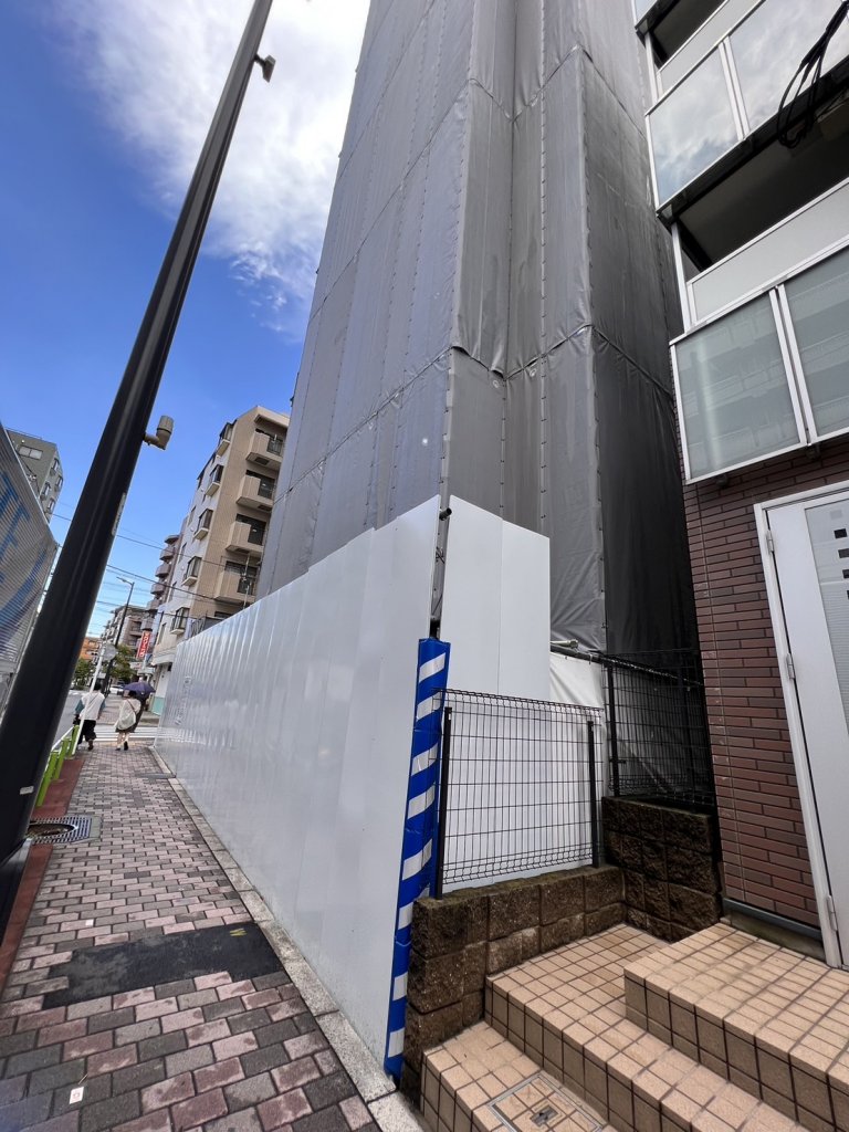 (仮称)板橋区高島平8丁目マンション新築工事 新築工事現場の全景写真（2025年9月7日撮影）