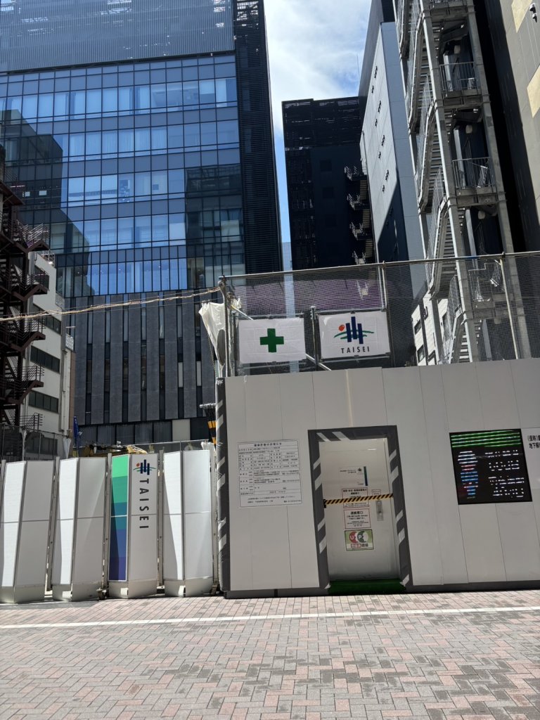 (仮称)銀座二丁目プロジェクト新築工事 新築工事現場の全景写真(2025年9月8日撮影)