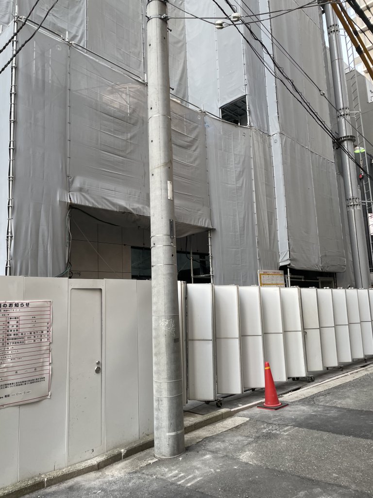 (仮称)鶴屋町2丁目計画 新築工事 新築工事現場の全景写真（2025年9月14日撮影）