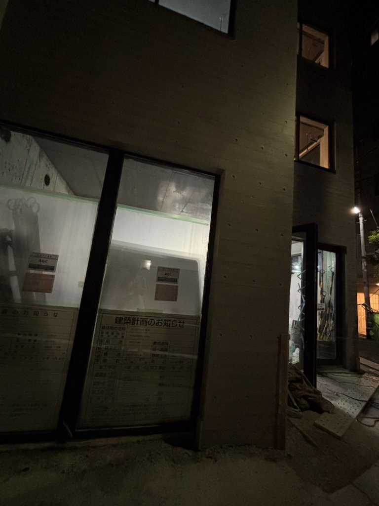 Bark Lane 学芸大学 新築工事 新築工事現場の全景写真（2025年9月18日撮影）