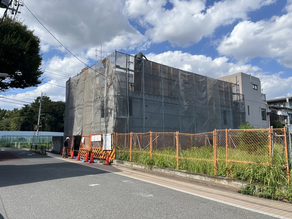 (仮称)Blanc Court武蔵小山新築工事 新築工事現場の全景写真（2025年9月24日撮影）