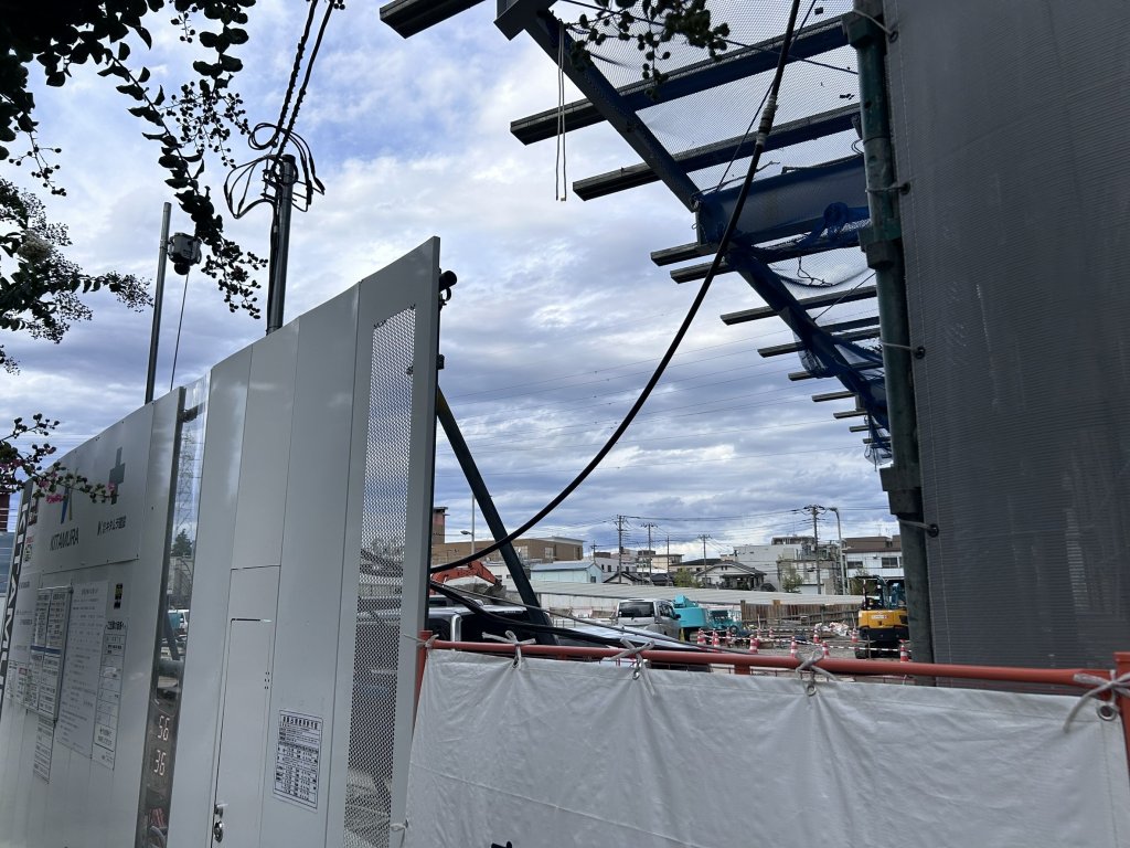 (仮称) HC コーナン江戸川船堀店新築工事 新築工事現場の全景写真(2025年9月25日撮影)