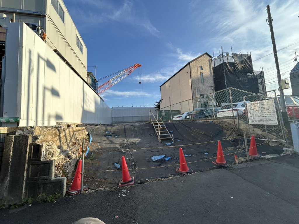 (仮称）洗足池計画新築工事 新築工事現場の全景写真（2025年10月3日撮影）