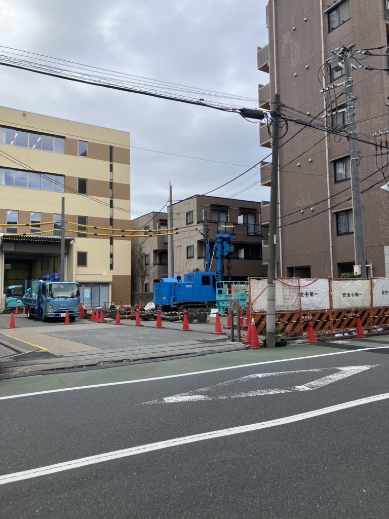 (仮称)株式会社 ヨドセイ本社 新築工事 新築工事現場の全景写真(2025年10月7日撮影)