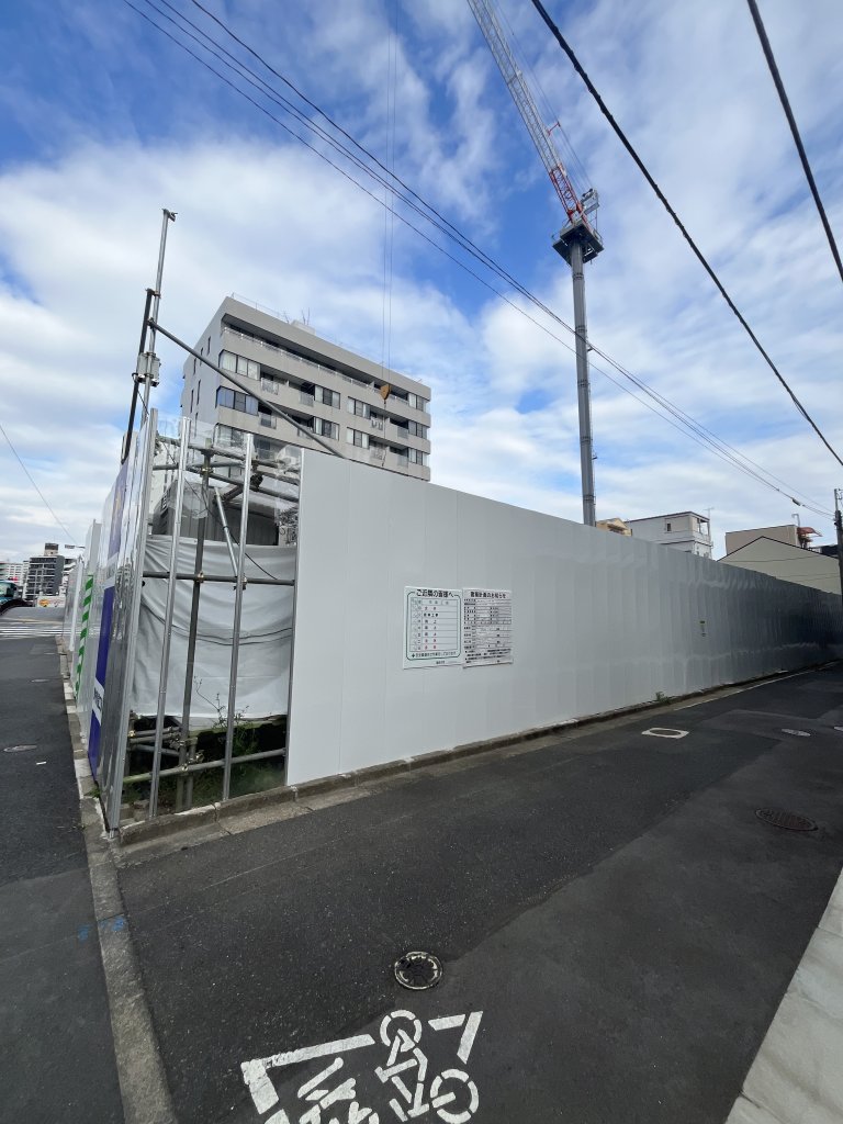 (仮称)深川2丁目Ⅱ計画新築工事 新築工事現場の全景写真(2025年10月18日撮影)