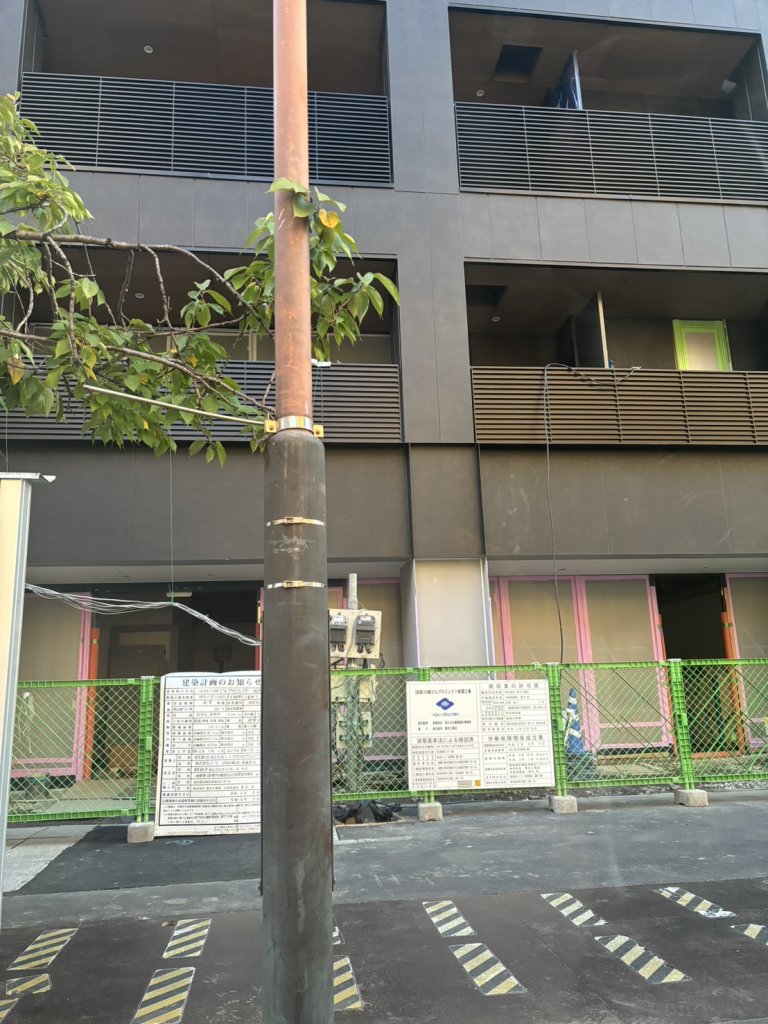 (仮称)川崎ビルプロジェクト 新築工事 新築工事現場の全景写真（2025年11月8日撮影）