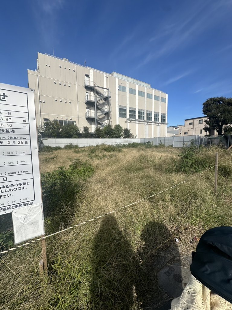 (仮称)品川区大井5丁目C 新築計画 新築工事現場の全景写真（2025年11月8日撮影）