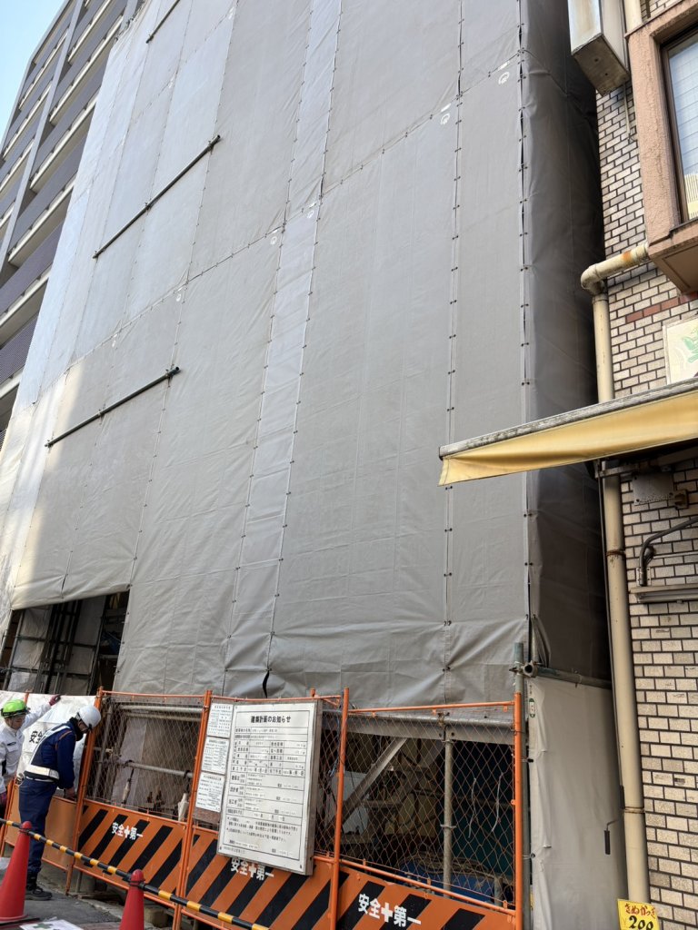 （仮称）ドムール亀戸　新築工事 新築工事現場の全景写真（2025年11月21日撮影）