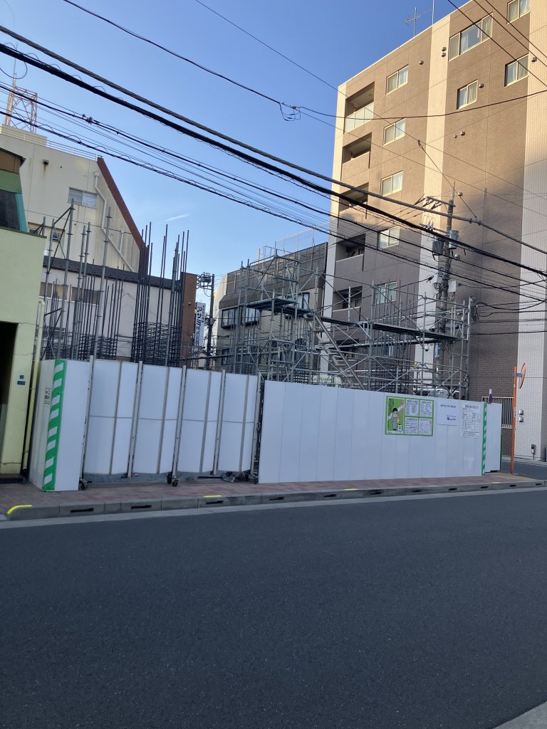 (仮称)寿2丁目PJ 新築工事現場の全景写真（2025年12月1日撮影）