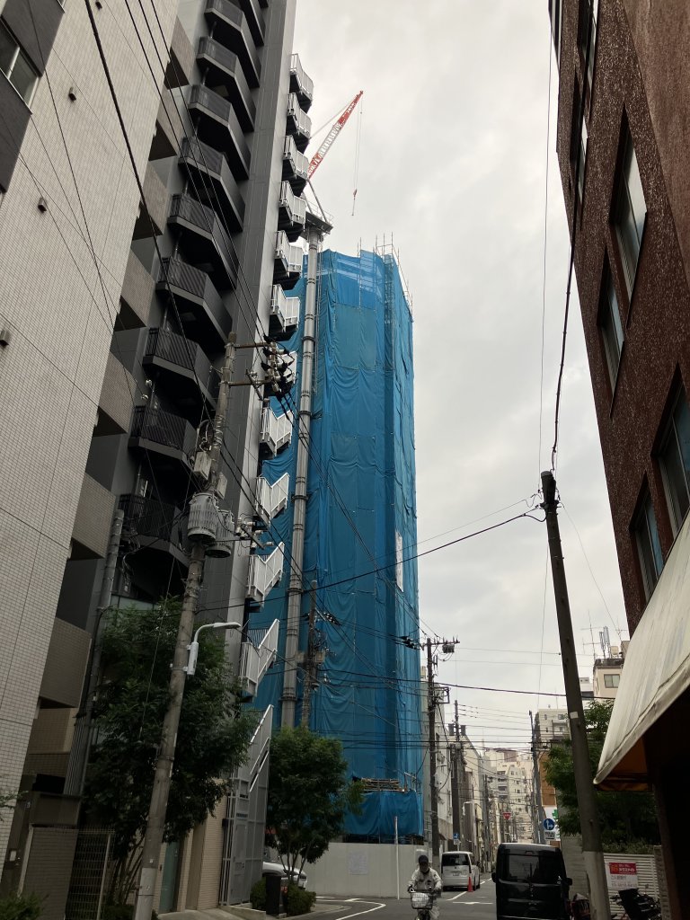 (仮称) 台東区入谷二丁目共同住宅 新築工事 新築工事現場の全景写真（2025年12月2日撮影）