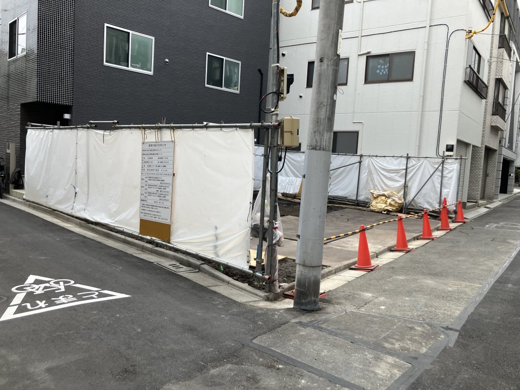 台東区日本堤Mプロジェクト 新築工事現場の全景写真（2025年12月2日撮影）