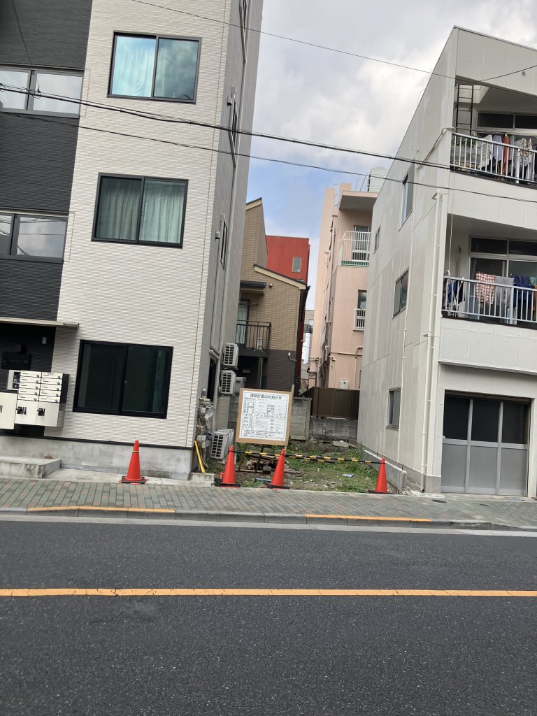 台東区日本堤2丁目計画 新築工事現場の全景写真（2025年12月2日撮影）