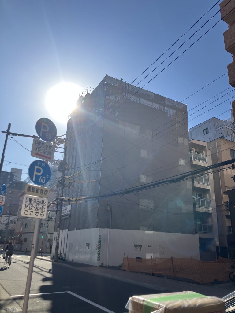 （仮称）台東区寿一丁目計画 新築工事現場の全景写真（2025年12月2日撮影）