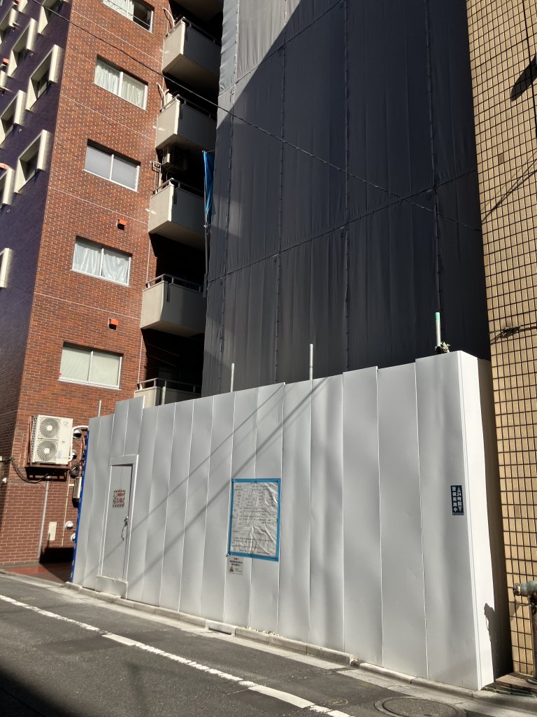 (仮称) 台東4丁目ホテル計画 新築工事 新築工事現場の全景写真(2025年12月2日撮影)