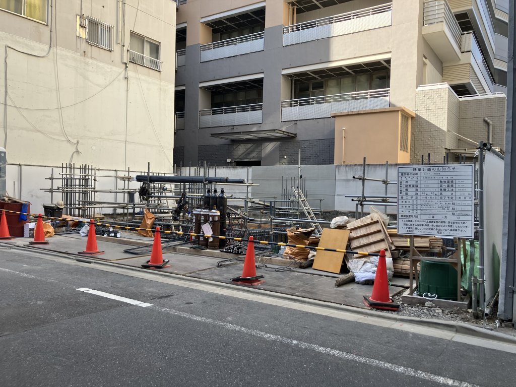 和みホテル 新築計画 新築工事現場の全景写真（2025年12月2日撮影）