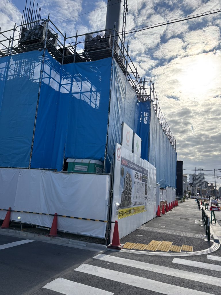 (仮称)EXC平井計画新築工事 新築工事現場の全景写真(2025年12月6日撮影)