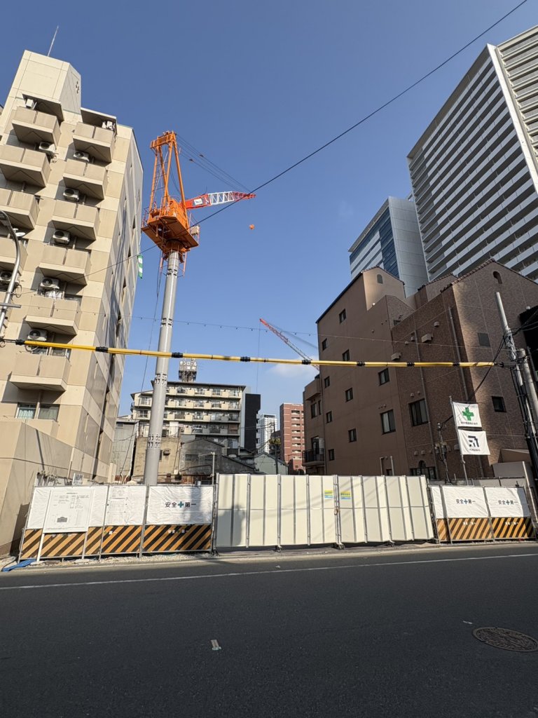 (仮称)大阪府大阪市浪速区桜川1丁目計画 新築工事現場の全景写真(2025年12月6日撮影)
