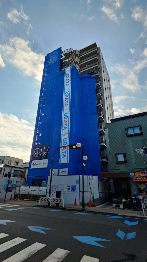 (仮称) ガーラ・レジデンスー之江新築工事 新築工事現場の全景写真（2025年12月23日撮影）