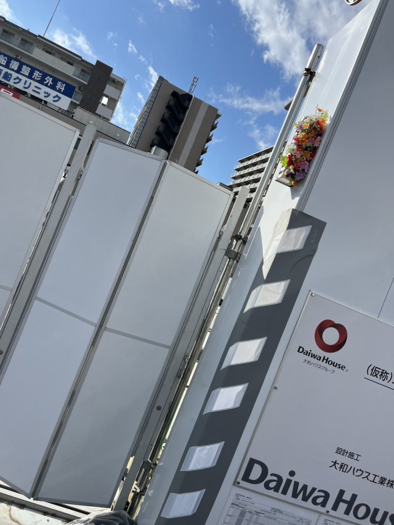 (仮称) エルプレイス西船橋 新築工事現場の全景写真（2026年1月3日撮影）