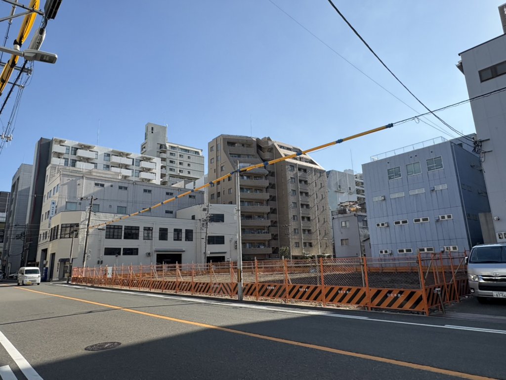 トリニティ西長堀新築工事 新築工事現場の全景写真（2026年1月6日撮影）