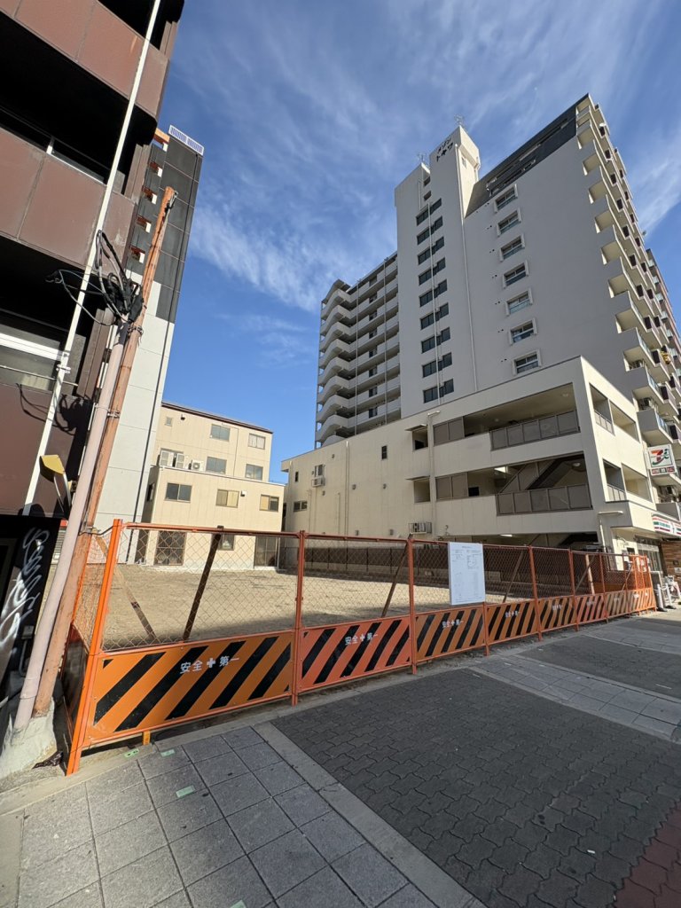 （仮称）大阪市浪速区幸町3丁目新築工事 新築工事現場の全景写真（2026年1月6日撮影）