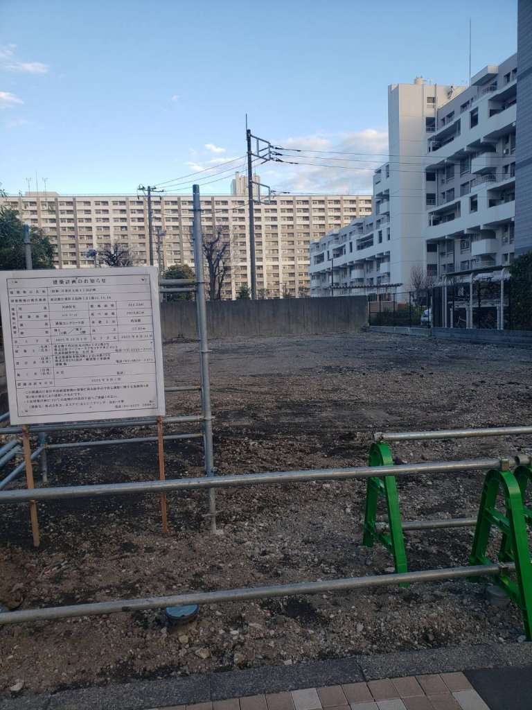 (仮称)江東区大島４丁目計画 新築工事現場の全景写真（2026年1月6日撮影）