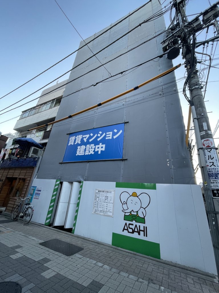 Casa Flag Shibuya 新築工事 新築工事現場の全景写真(2026年1月15日撮影)