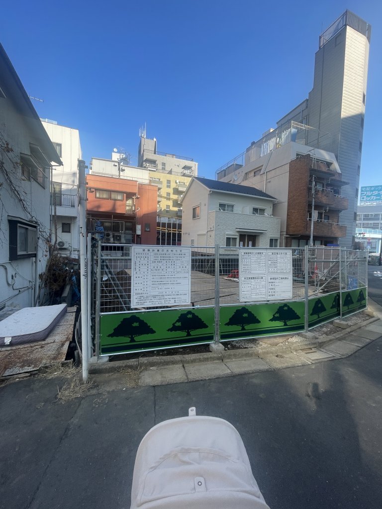 (仮称)渋谷区富ヶ谷1丁目ビル新築工事 新築工事現場の全景写真（2026年1月15日撮影）