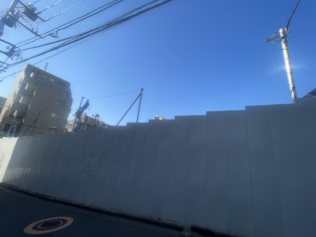 (仮称)渋谷区元代々木町マンション計画 新築工事現場の全景写真（2026年1月19日撮影）