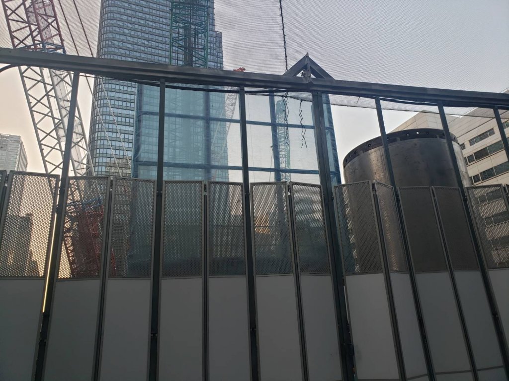 八重洲一丁目北地区第一種市街地再開発事業に伴う施設建築物等新築工事(南街区) 新築工事現場の全景写真(2026年1月19日撮影)