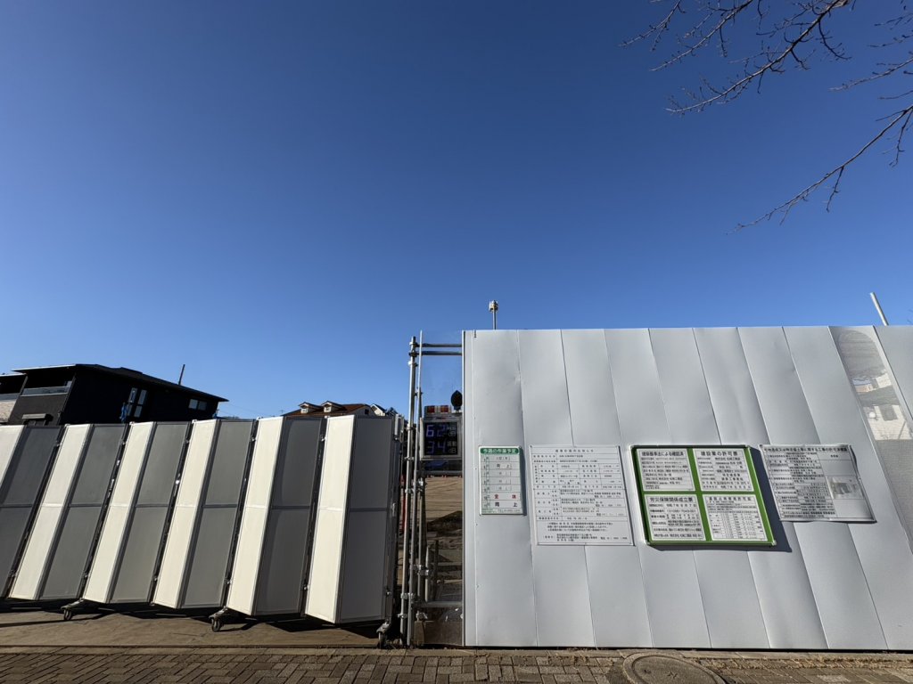 (仮称)石神井町6丁目計画 新築工事現場の全景写真（2026年1月22日撮影）