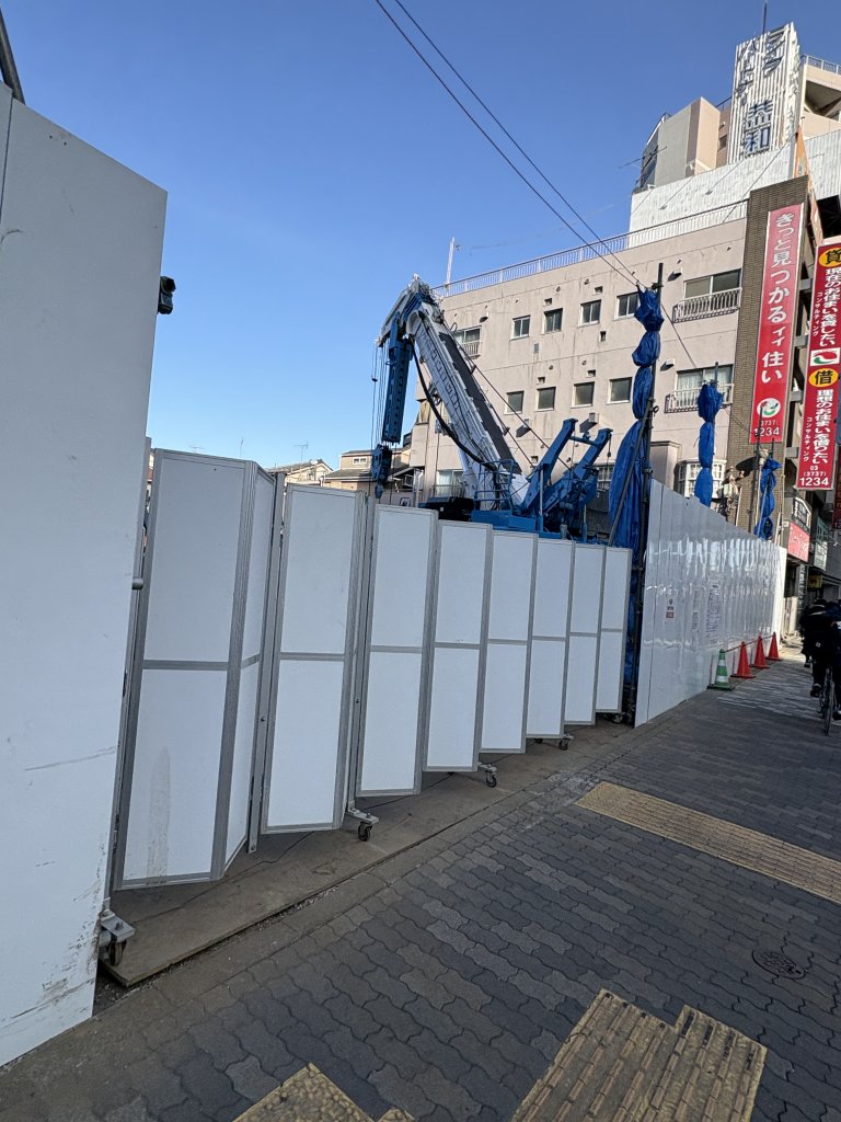 (仮称)大田区蒲田3丁目計画 新築工事 新築工事現場の全景写真(2026年1月31日撮影)