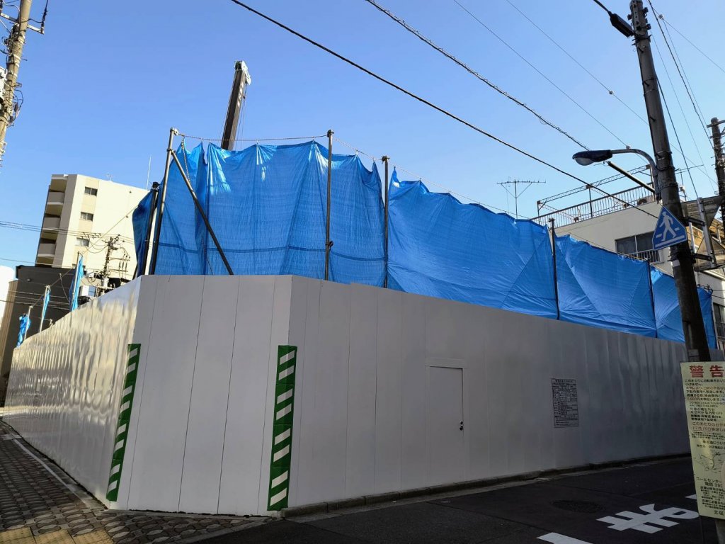 （仮称）北区昭和町1丁目賃貸事業プロジェクト新築工事 新築工事現場の全景写真（2026年1月31日撮影）