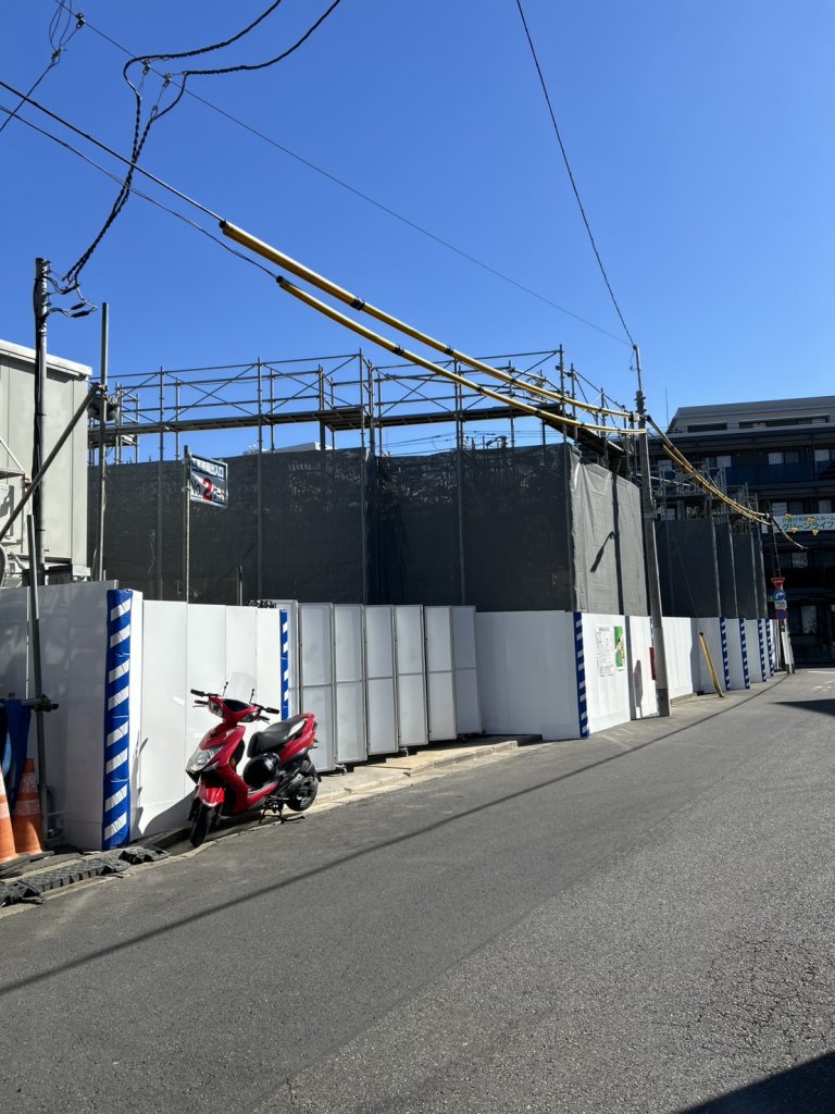 (仮称) 西馬込ⅧPJ 新築工事 新築工事現場の全景写真（2026年2月1日撮影）