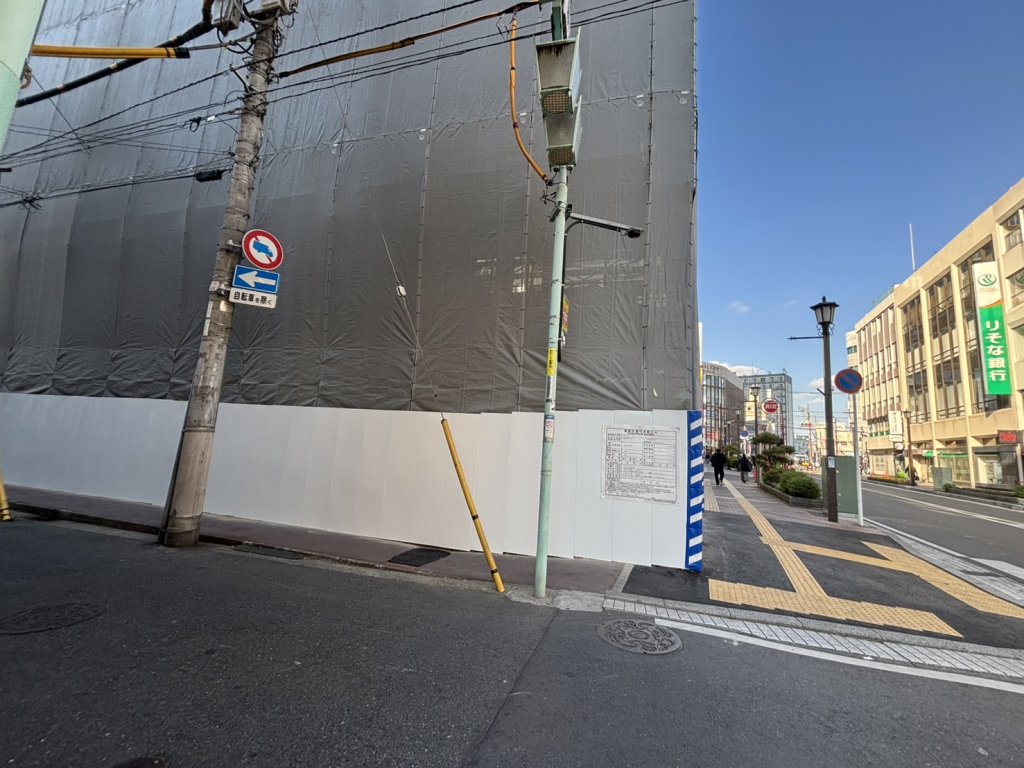(仮称)糸信ビル 新築工事 新築工事現場の全景写真（2026年2月2日撮影）