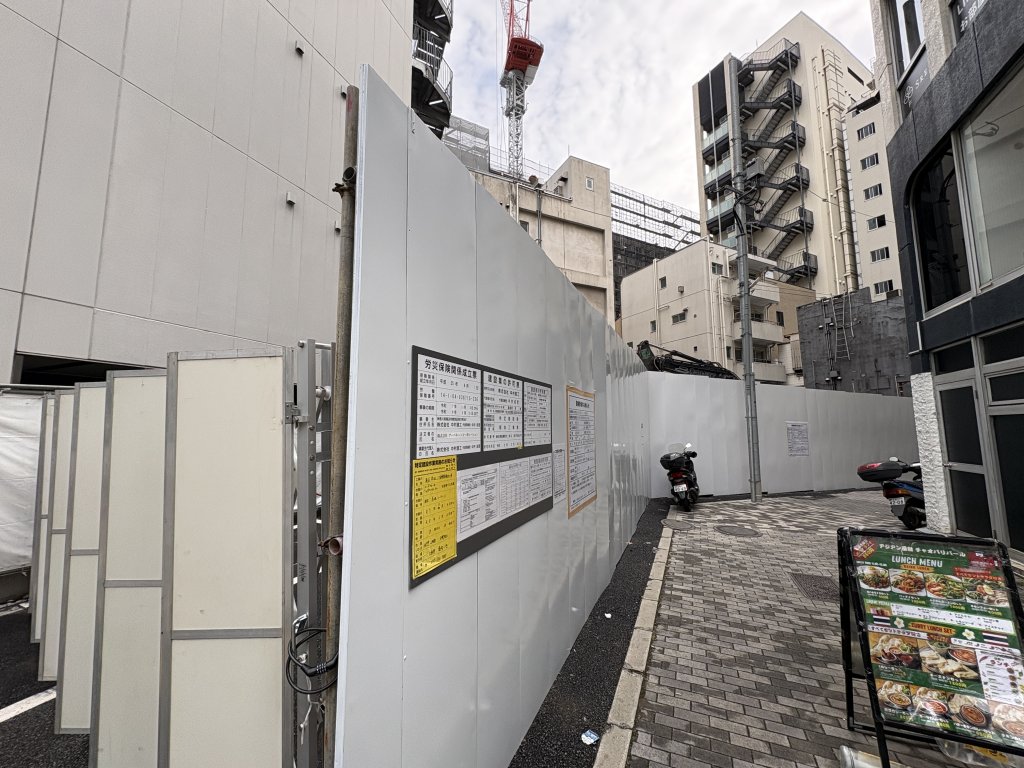 (仮称)赤坂プロジェクト新築工事 新築工事現場の全景写真(2026年2月17日撮影)