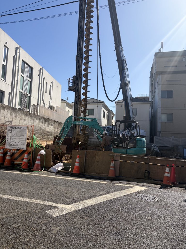 (仮称)東大泉3丁目計画 新築工事 新築工事現場の全景写真（2026年2月24日撮影）