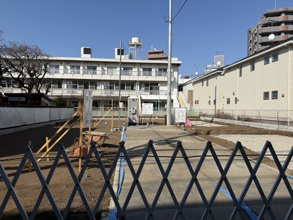 (仮称) 練馬区向山一丁目〈STAGE5〉 新築工事現場の全景写真（2026年2月24日撮影）